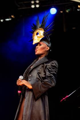 August 10, 2024, San Francisco, Ca, USA: Grace Jones performs at the Outside Lands 2024 Music and Arts Festival held in Golden Gate Park on August 10, 2024 in San Francisco, California. San Francisco USA - ZUMAs181 20240810_zea_s181_198 Copyright: xAnniexLesserx