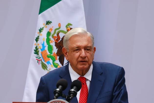 Flag-Bearing Ceremony for the Mexican Paralympic athletes to Paralympic Games Paris 2024 Mexican President, Andres Manuel Lopez Obrador speaking during the flag-bearing ceremony for the Mexican Paralympic athletes that will participate in Paralympic Games Paris 2024, at the National Palace. on August 15, 2024 in Mexico City, Mexico. (Photo by Carlos Santiago Eyepix Group) Copyright: xCarlosxSantiago xEyepixxGroupx CS_15082024_127679