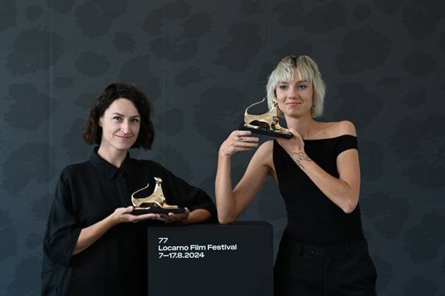 Locarno,Switzerland Locarno Film Festival 2024 AKIPLESA (TOXIC) by Saulé Biluvaité director Pardo Oro Awards International Competition Grand Prize the Festival and City Locarno,Swatch First Feuture Award Ceremony photocal Locarno Film Festival 2024 In the photo: Saulé Biluvaité director and Giedre Burocatte producer  Copyright: xNickxZonnax xipa-agency.netx xNickxZonnax IPA_Agency_IPA48898705
