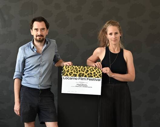 Locarno: Locarno,Switzerland Locarno Film Festival 2024 Award Ceremony photocall Locarno Film Festival 2024 Revolving Rounds film by Johann Lurf,Christina Jauemik director Award In the photo:Johann Lurf,Christina Jauemik director Award Locarno  - ZUMAp169 20240817_zea_p169_092 Copyright: xNickxZonnax