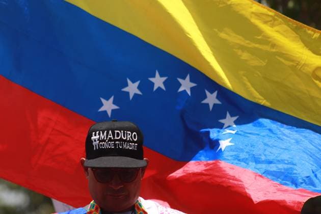 Venezuelans in Mexico Join the Great Worldwide Protest A Venezuelan taking part during a demonstration at the Monumento a la Revolucion in Mexico City, to demonstrate against the regime of Nicolas Maduro and show support for the candidate Edmundo Gonzalez in the last elections in Venezuela. Persons around the word join the great worldwide protest against Nicolas Maduro. on August 17, 2024 in Mexico City, Mexico. (Photo by Carlos Santiago Eyepix Group) Copyright: xCarlosxSantiago xEyepixxGroupx CS_17082024_127863