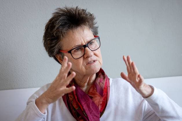 Sabine Zimmermann, Landesvorsitzende des BSW (Bündnis Sahra Wagenknecht) bei einem Termin in ihrem Wohnort Werdau am 16.01.2024. Sie tritt als Spitzenkandidatin zur Landtagswahl in Sachsen am 01. September 2024 an. Werdau Sachsen Deutschland *** Sabine Zimmermann, State Chairwoman of the BSW Alliance Sahra Wagenknecht at an appointment in her home town of Werdau on 16 01 2024 She is standing as a top candidate in the state elections in Saxony on 01 September 2024 Werdau Saxony Germany