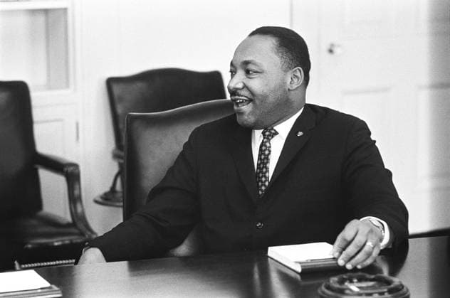 January 18, 1964, Washington, District Of Columbia, USA: Dr. Martin Luther King, Jr. during civil rights meeting in cabinet room, White House, Washington, D.C., USA, Yoichi Okamoto, January 18, 1964 Washington USA  - ZUMAg145 19640118_aza_g145_004 Copyright: xJTxVintagex