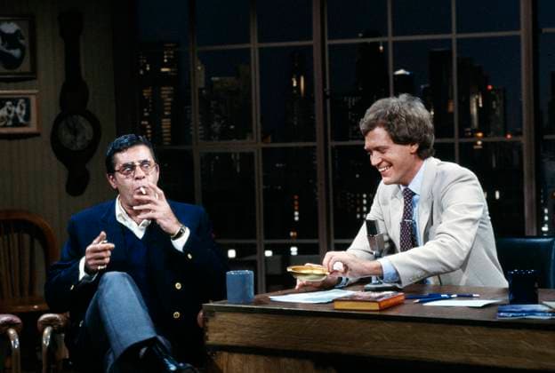 August 20, 2020, New York City, New York, USA: American Television talk show host David Letterman, with actor and comedian Jerry Lewis, Late Night With David Letterman, NBC, Bernard Gotfryd, 1982 New York City USA - ZUMAg145 20200820_aza_g145_008 Copyright: xJTxVintagex