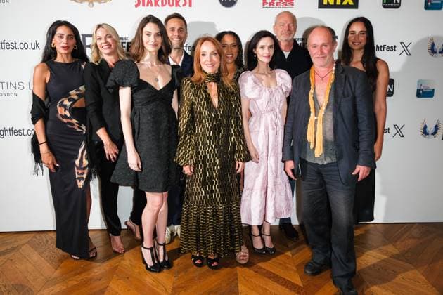 Bilder des Jahres 2024, Entertainment 08 August Entertainment Themen der Woche KW34 Entertainment Bilder des Tages Frightfest 2024 Opening Night Film: Broken Bird on Thursday 22 August 2024 Director Joanne Mitchell with her cast and producers photographed on the media wall for the Opening Night Film: Broken Bird during Frightfest 2024, the 25th year of the event on Thursday 22 August 2024 at ODEON LUXE Leicester Square, London. ., Credit:Julie Edwards Avalon UK, Westminster, London, ODEON LUXE Leicester Square  Copyright: xJuliexEdwardsx xAvalonx 0900756375