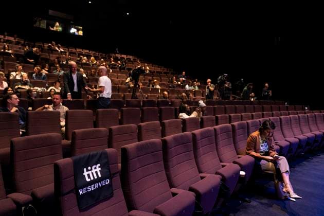 August 22, 2024, Toronto, On, Canada: Media wait for the 2024 TIFF press conference and festival kickoff to begin in Toronto, Thursday, Aug. 22, 2024. Toronto Canada  - ZUMAc35_ 20240822_zaf_c35_221 Copyright: xPaigexTaylorxWhitex