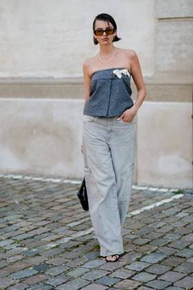 CFW - The Garment Street Style Street style, Mary L Jean arriving at The Garment Spring Summer 2025 show, held at Copenhagen Fashion Week, Denmark, on August 7th, 2024. Photo by Marie-Paola Bertrand-Hillion ABACAPRESS.COM Copenhagen Denmark  Copyright: xBertrand-HillionxMarie-Paola ABACAx