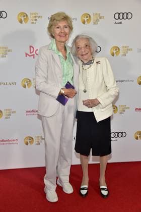 Presentation of the Ernst Lubitsch Prize 2024 Friede Springer, Margot Friedlaender Arrival, for the presentation of the Ernst Lubitsch Prize 2024 during a matinee at the Berlin ZOO PALAST in Berlin, on 25 08 2024 Photopress Mueller