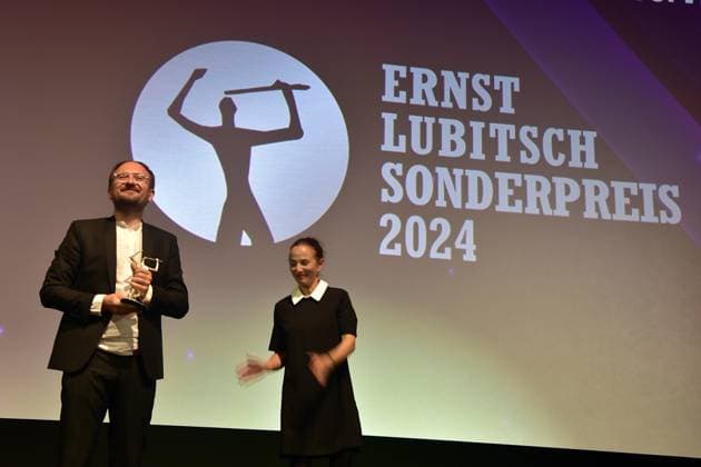 Presentation of the Ernst Lubitsch Prize 2024 Radek Wegrzyn, Laudation Sharon Brauner Arrival, for the presentation of the Ernst Lubitsch Prize 2024 at a matinee at the Berlin ZOO PALAST in Berlin, on 25 08 2024 Photopress Mueller