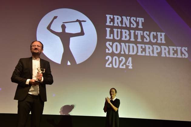 Presentation of the Ernst Lubitsch Prize 2024 Radek Wegrzyn, Laudation Sharon Brauner Arrival, for the presentation of the Ernst Lubitsch Prize 2024 at a matinee at the Berlin ZOO PALAST in Berlin, on 25 08 2024 Photopress Mueller