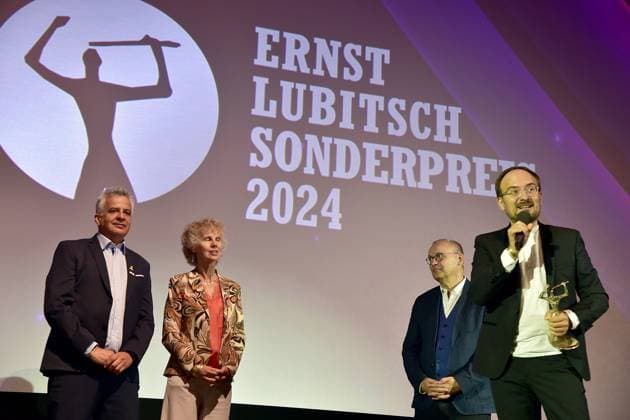 Presentation of the Ernst Lubitsch Prize 2024 Shimon Sabag, Yudit Setz, Radek SWegrzyn,Special Prize Winner, Director Arrival, for the presentation of the Ernst Lubitsch Prize 2024 during a matinee at the Berlin ZOO PALAST in Berlin, on 25 08 2024 Photopress Mueller