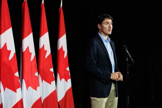 August 26, 2024, Halifax, Ns, Canada: Prime Minister Justin Trudeau speaks to media at the Federal ministers cabinet retreat in Halifax, Monday, Aug. 26, 2024. Halifax Canada  - ZUMAc35_ 20240826_zaf_c35_001 Copyright: xKellyxClarkx
