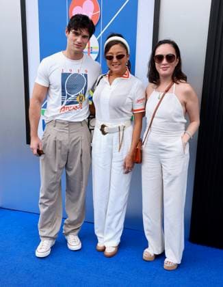 US Open - Celebs on the red carpet - Day 1 Ashley Park and Paul Forman attend the opening night of the 2024 US Open in New York, NY on August 26, 2024. Photo by Charles Guerin ABACAPRESS.COM New York NY USA  Copyright: xGuerinxCharles ABACAx