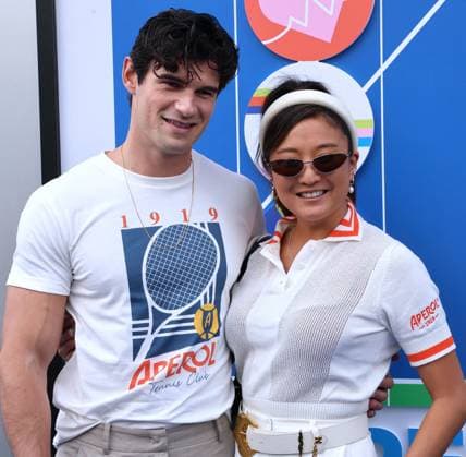 US Open - Celebs on the red carpet - Day 1 Ashley Park and Paul Forman attend the opening night of the 2024 US Open in New York, NY on August 26, 2024. Photo by Charles Guerin ABACAPRESS.COM New York NY USA  Copyright: xGuerinxCharles ABACAx