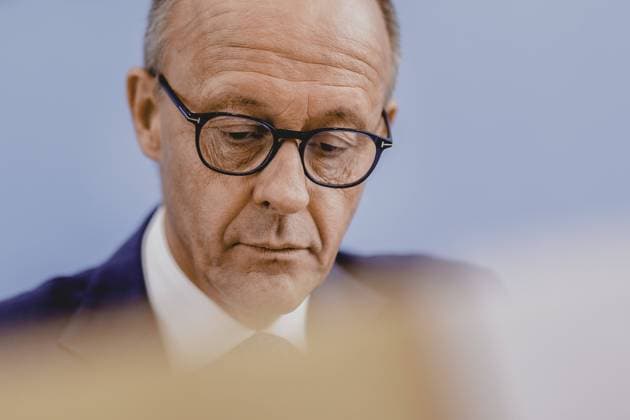 News Bilder des Tages Friedrich Merz, CDU-Parteivorsitzender, aufgenommen im Rahmen der Bundespressekonferenz zum Thema Konsequenzen aus Solingen. Berlin, 27.08.2024. Berlin Deutschland *** Friedrich Merz, CDU Party Chairman, recorded at the Federal Press Conference on the consequences of Solingen Berlin, 27 08 2024 Berlin Germany Copyright: xFlorianxGaertner photothek.dex