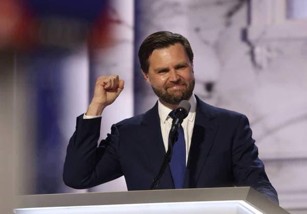 July 31, 2024, Milwaukee, WI, USA: Vice presidential candidate JD Vance speaks on July 17, 2024, during the Republican National Convention at Fiserv Forum in Milwaukee. Milwaukee USA - ZUMAm67_ 20240731_zaf_m67_031 Copyright: xJohnxJ.xKimx