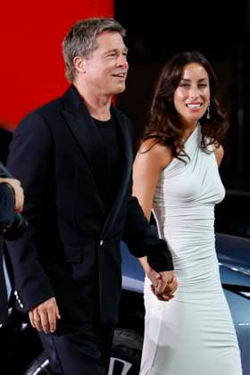 September 1, 2024, Venice, ITALY: US actor Brad Pitt his fiancee Ines de Ramon arrive for the premiere of ˜Wolfs™ at the 81st annual Venice International Film Festival, in Venice, Italy, 01 September 2024. The movie is presented out of competition at the festival running from 28 August to 07 September 2024. ANSA FABIO FRUSTACI. Venice ITALY  - ZUMAa110 20240901_zaf_a110_176 Copyright: xFabioxFrustacix