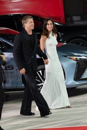 Wolfs Red Carpet - The 81st Venice International Film Festival VENICE, ITALY - SEPTEMBER 1: Brad Pitt and Ines de Ramon attends the Wolfs red carpet during the 81st Venice International Film Festival at Palazzo del Cinema on September 1, 2024 in Venice, Italy. CAP KA Kristina Afanasyeva Venice ITALY Copyright: xKristinaxAfanasyeva CapitalxPicturesx