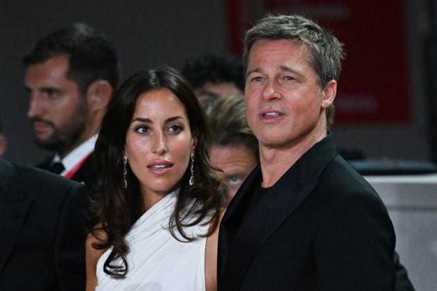 81st Mostra - Wolfs Screening Ines de Ramon and Brad Pitt attending the Wolfs Premiere as part of the 81st Venice International Film Festival, in Venice, Italy on September 01, 2024. Photo by Aurore Marechal ABACAPRESS.COM Venice Italy  Copyright: xMarechalxAurore ABACAx