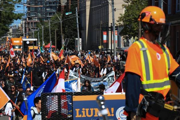 Kanada, Labour Day Parade in Kanada Labour Day Parade, Toronto Canada A large number of people participate in the Labour Day Parade in Downtown Toronto, Canada, on September 2, 2024. Toronto Canada  Copyright: xArrushxChoprax originalFilename: chopra-notitle240902_nputT.jpg