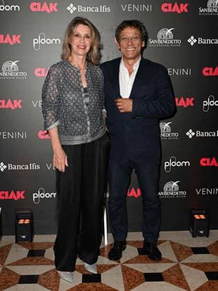 Venice, 81st Venice Film Festival 2024 -. Ciak Award. In the photo Margherita Buy and the Director Flavio Natalia  Copyright: xManuelexMangiarottix xipa-agencyx xPoolxPhotoxEventsx04x IPA_Agency_IPA49387145