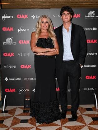 Venice, 81st Venice Film Festival 2024 -. Ciak Award. In the photo Tiziana Rocca and her son Vittorio  Copyright: xManuelexMangiarottix xipa-agencyx xPoolxPhotoxEventsx04x IPA_Agency_IPA49387498