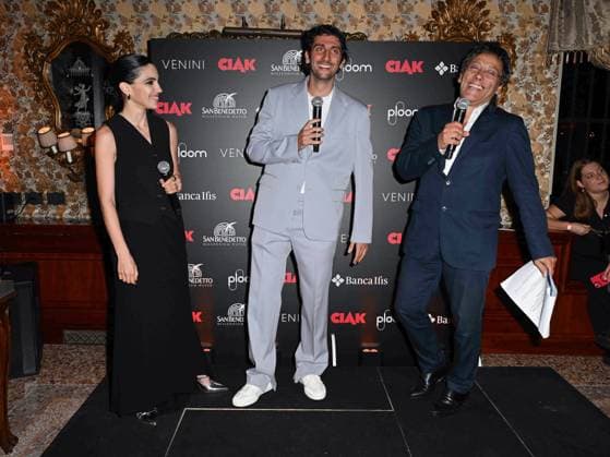 Venice, 81st Venice Film Festival 2024 -. Ciak Award. In the photo: Selene Caramazza, Pietro Castellitto, Flavio Natalia  Copyright: xManuelexMangiarottix xipa-agencyx xPoolxPhotoxEventsx04x IPA_Agency_IPA49388078