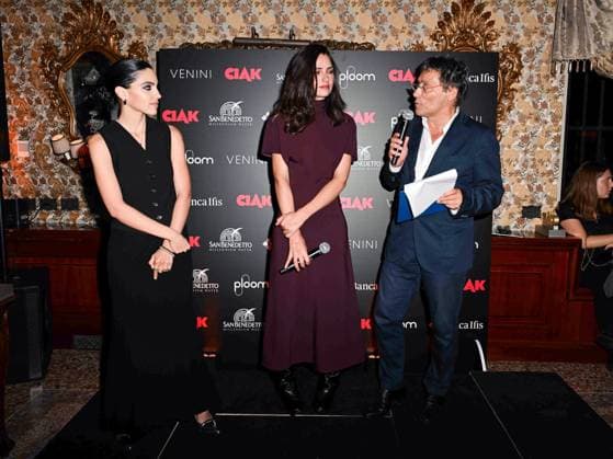 Venice, 81st Venice Film Festival 2024 -. Ciak Award. In the photo: Selene Caramazza, Romana Maggiore Vergano, Flavio Natalia  Copyright: xManuelexMangiarottix xipa-agencyx xPoolxPhotoxEventsx04x IPA_Agency_IPA49388437