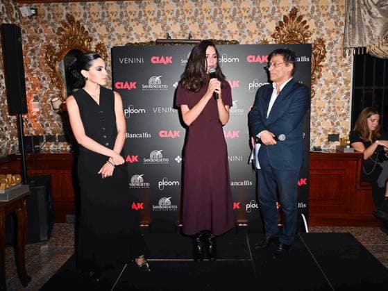 Venice, 81st Venice Film Festival 2024 -. Ciak Award. In the photo: Selene Caramazza, Romana Maggiore Vergano, Flavio Natalia  Copyright: xManuelexMangiarottix xipa-agencyx xPoolxPhotoxEventsx04x IPA_Agency_IPA49388459