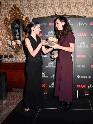 Venice, 81st Venice Film Festival 2024 -. Ciak Award. In the photo: Selene Caramazza, Romana Maggiore Vergano, Flavio Natalia  Copyright: xManuelexMangiarottix xipa-agencyx xPoolxPhotoxEventsx04x IPA_Agency_IPA49388477