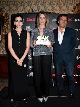 Venice, 81st Venice Film Festival 2024 -. Ciak Award. In the photo: Selene Caramazza, Margherita Buy, Flavio Natalia  Copyright: xManuelexMangiarottix xipa-agencyx xPoolxPhotoxEventsx04x IPA_Agency_IPA49388573
