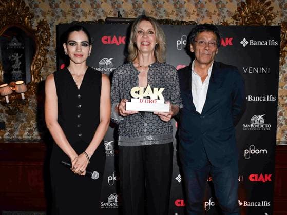 Venice, 81st Venice Film Festival 2024 -. Ciak Award. In the photo: Selene Caramazza, Margherita Buy, Flavio Natalia  Copyright: xManuelexMangiarottix xipa-agencyx xPoolxPhotoxEventsx04x IPA_Agency_IPA49388576