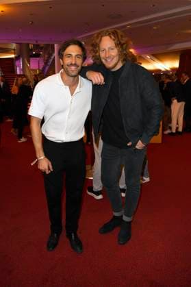 Max Giesinger and Michael Schulte at the presentation of the 15 German Radio Award 2024 at the Musical Theater Neue Flora Hamburg, 05 09 2024 Foto:xC.xNiehausx xFuturexImagex radiopreis_4905