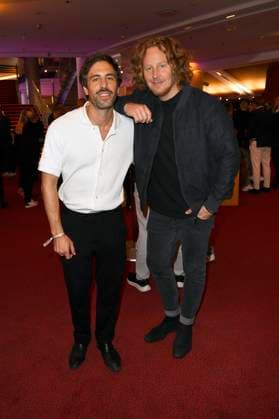 Max Giesinger and Michael Schulte at the presentation of the 15 German Radio Award 2024 at the Musical Theater Neue Flora Hamburg, 05 09 2024 Foto:xC.xNiehausx xFuturexImagex radiopreis_4906