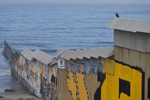 September 6, 2024, Tijuana, Baja California, Mexico: A new interactive mural of deported veterans at the Playas de Tijuana beach border wall, The Deported Veterans Diaspora on the Tijuana, Mexico side of the US-Mexico Border on Friday, September 06, 2024. The work, created by Lizbeth De La Cruz Santana, an assistant professor in the department of Black and Latino Studies at Baruch College in New York City, commemorates 16 war veterans who, after having served in the United States Army, were expelled from the country. The mural depicts the stories of veterans from different countries, such as Mexico, Guatemala, Haiti, the Dominican Republic and Jamaica, among others, who, after having fought on behalf of the United States, faced deportat - ZUMAm180 20240906_zip_m180_005 Copyright: xCarlosxA.xMorenox