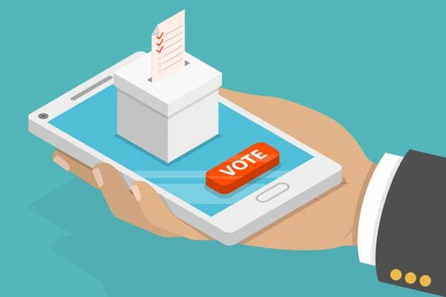 Flat isometric concept voting online, e-voting, election internet system.<br>Flat isometric concept voting online, e-voting, election internet system. Flat isometric concept voting online, e-voting, election internet system. Flat isometric concept voting online, e-voting, election internet system. Copyright: xZoonar.com AnastasiiaxTorianykx 22123851