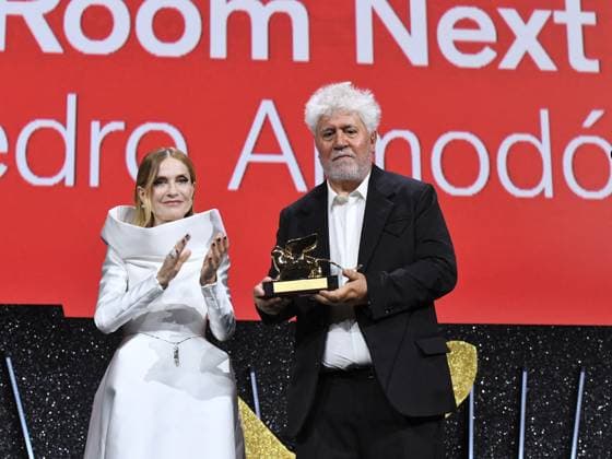 Venice, 81st Venice Film Festival 2024 - Eleventh Evening: Closing Ceremony. The Awards Venice, 81st Venice Film Festival 2024 - Eleventh Evening: Closing Ceremony. The Awards. In the photo Pedro Almodovar winner of the Golden Lion and Isabelle Huppert Venice  Copyright: xIPA ABACAx