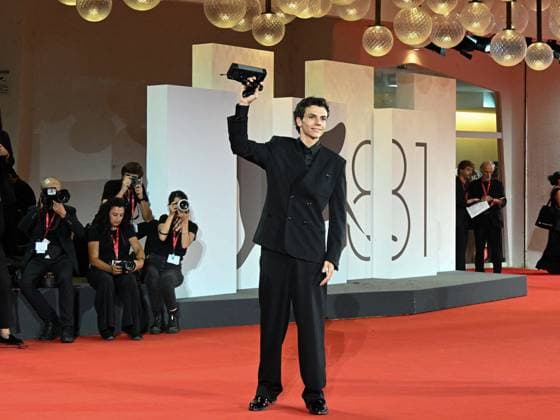 Venice, 81st Venice Film Festival 2024 - Eleventh Evening: Closing Ceremony. Winners Photocall. Venice, 81st Venice Film Festival 2024 - Eleventh Evening: Closing Ceremony. Winners Photocall. In the photo Francesco Gheghi, Venice  Copyright: xIPA ABACAx
