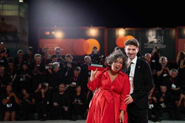 2024 Winners Photocall - The 81st Venice International Film Festival May Abdalla and Barry Gene Murphy pose with the Venice Immersive Achievement Award during the 81st Venice International Film Festival at Palazzo del Cinema in Venice, Italy, on September 7, 2024 Venice Italy  Copyright: xLucaxCarlinox originalFilename: carlino-notitle240907_npluq.jpg