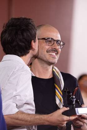 News - 2024 Winners Photocall - The 81st Venice International Film Festival Murilo Hauser and Heitor Lorega pose with the Best Screenplay award for I™m Still Here during the 81st Venice International Film Festival at Palazzo del Cinema on September 07, 2024 in Venice, Italy. Photo: Cinzia Camela. Lido di Venezia Palazzo del Cinema Italy Copyright: xCinziaxCamelax xLiveMediax LPN_1508501