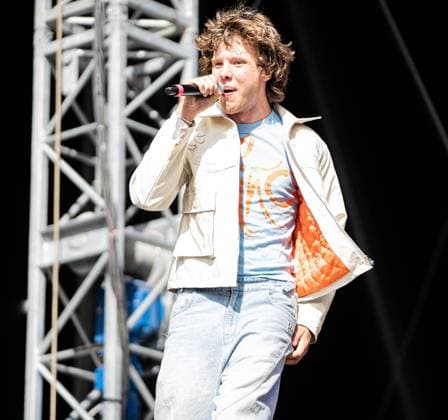 The singer Zartmann during his performance at the Superbloom music festival in Munich on 08 09 2024 Munich Olympiapark Bavaria Germany