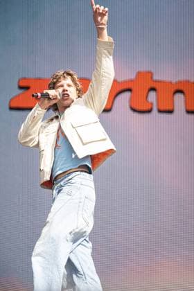 The singer Zartmann during his performance at the Superbloom music festival in Munich on 08 09 2024 Munich Olympiapark Bavaria Germany