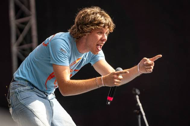 The singer Zartmann during his performance at the Superbloom music festival in Munich on 08 09 2024 Munich Olympiapark Bavaria Germany