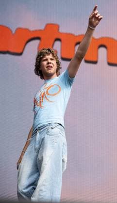 The singer Zartmann during his performance at the Superbloom music festival in Munich on 08 09 2024 Munich Olympiapark Bavaria Germany