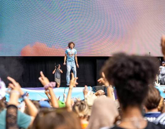 The singer Zartmann during his performance at the Superbloom music festival in Munich on 08 09 2024 Munich Olympiapark Bavaria Germany