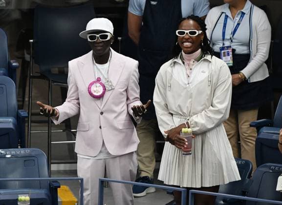 FLUSHING NY- SEPTEMBER 07: **NO NY NEWSPAPERS** Flavor Flav is seen during the 2024 US Open women™s singles final Jessica Pegula Vs Aryna Sabalenka on Arthur Ashe Stadium at the USTA Billie Jean King National Tennis Center on September 7, 2024 in Flushing Queens. Copyright: xmpi04x