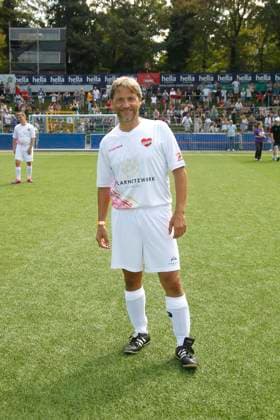 Patrick Bach at the Kicken mit Herz charity football match for the benefit of the childrens heart ward at Eppendorf University Hospital on 8 September 2024 in Hamburg Kicken mit Herz 2024 charity event in Hamburg