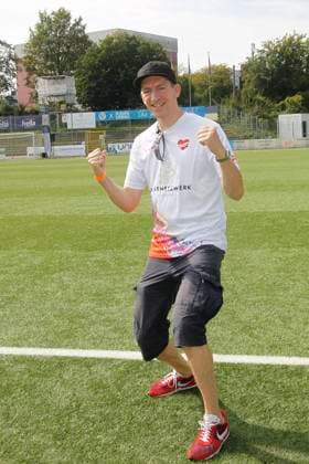 Steffen Hallaschka at the charity football match Kicken mit Herz for the benefit of the childrens cardiac ward at Eppendorf University Hospital on 8 September 2024 in Hamburg Kicken mit Herz 2024 charity event in Hamburg
