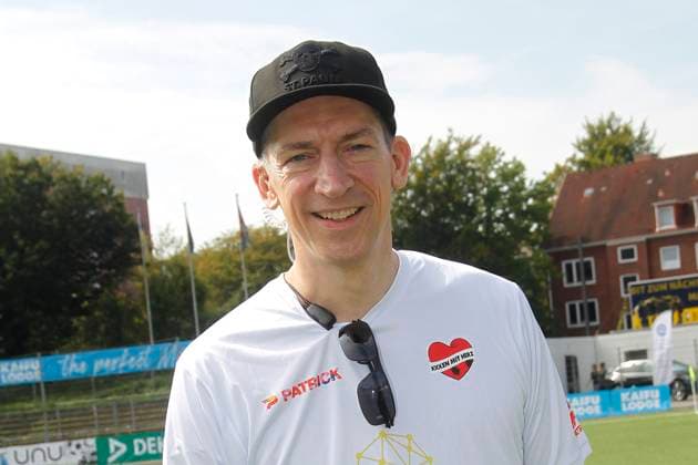 Steffen Hallaschka at the charity football match Kicken mit Herz for the benefit of the childrens cardiac ward at Eppendorf University Hospital on 8 September 2024 in Hamburg Kicken mit Herz 2024 charity event in Hamburg