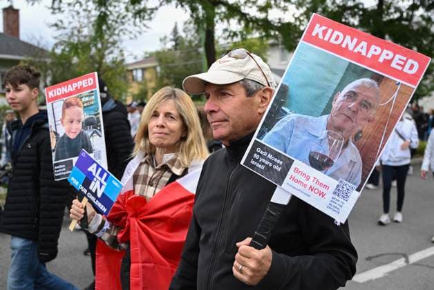 September 8, 2024, Montreal, Pq, Canada: People take part in a March for Jerusalem in Montreal, Sunday, September 8, 2024. Montreal Canada - ZUMAc35_ 20240908_zaf_c35_049 Copyright: xGrahamxHughesx